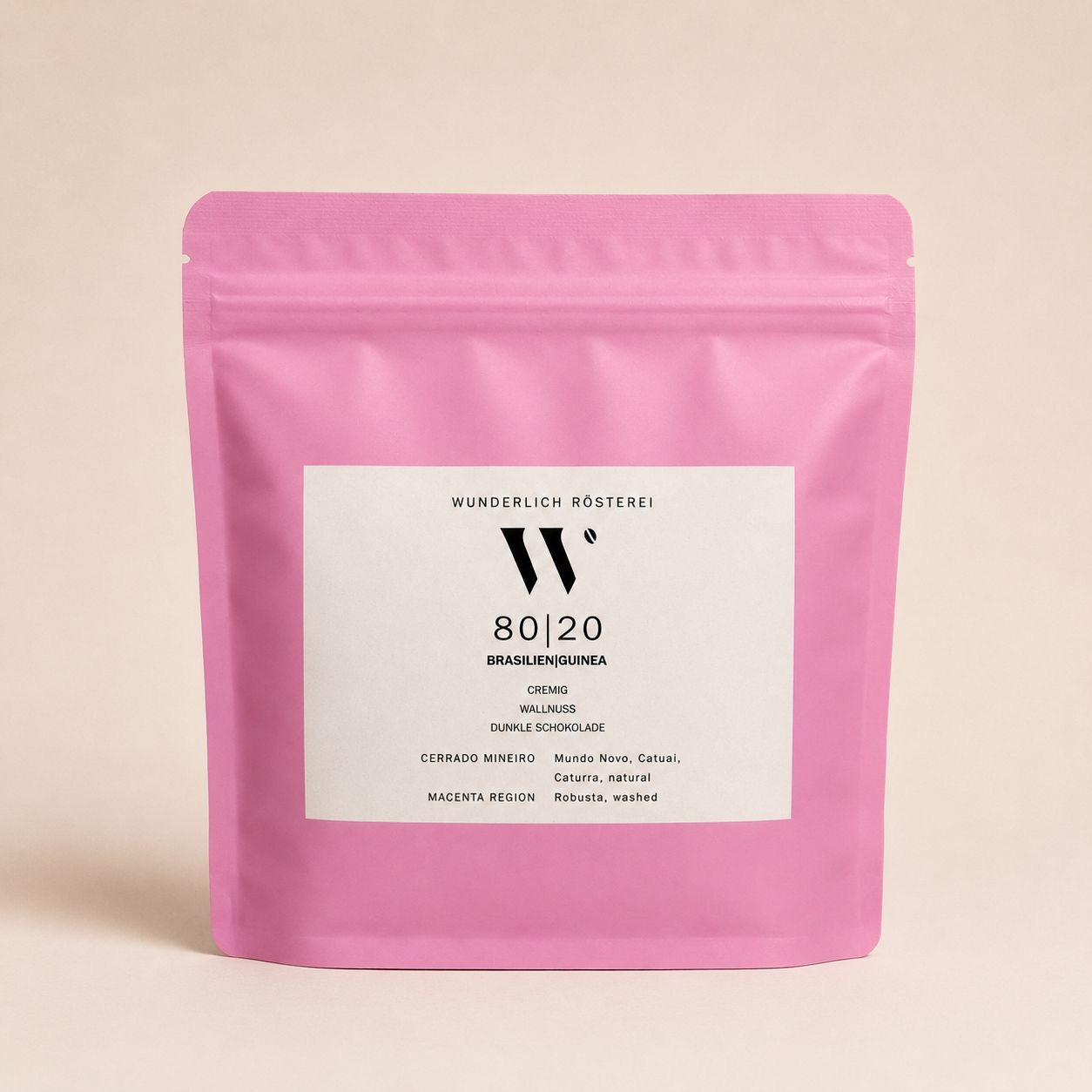 Kaffeetüte Wunderlich Rösterei – 80|20 Blend