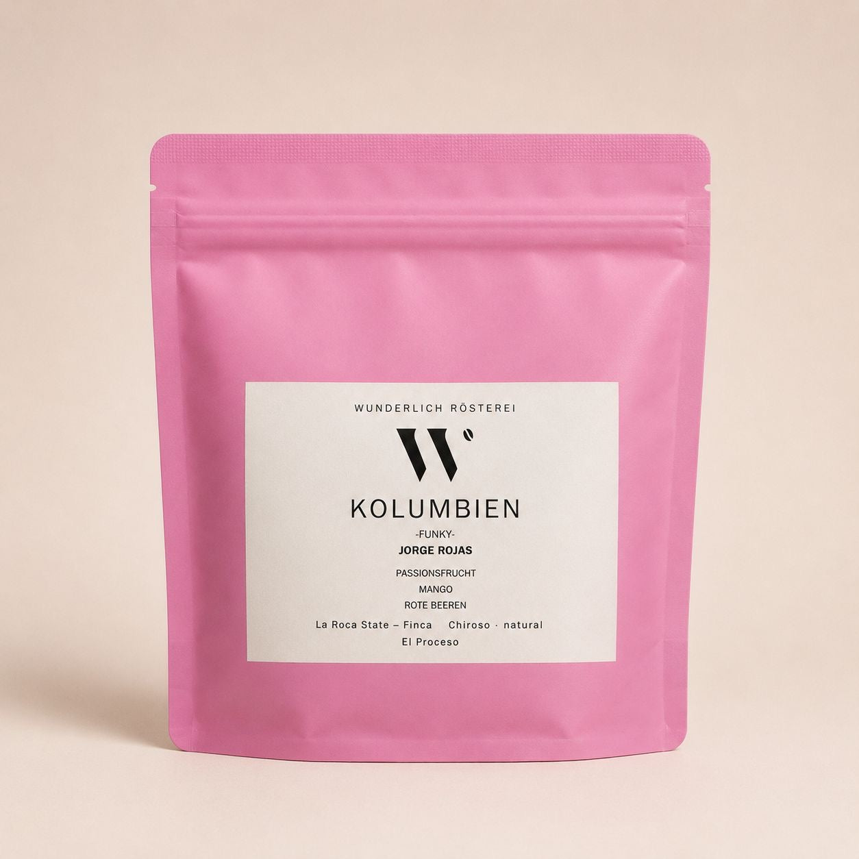Kaffeetüte Wunderlich Rösterei – Kolumbien Funky