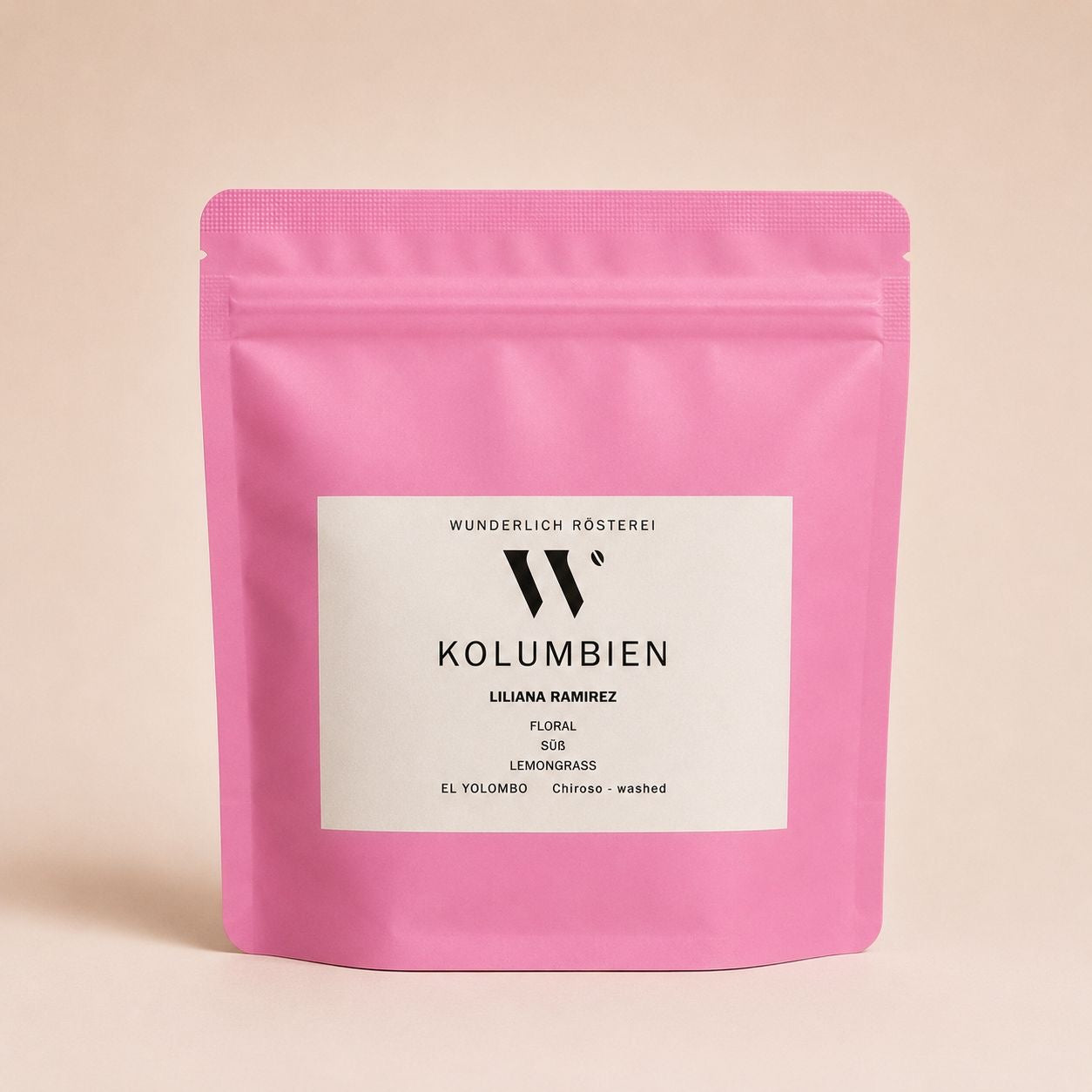 Kaffeetüte Wunderlich Rösterei – Kolumbien Dulce